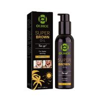 Tanning Oil Build Bronze Face Body Tone Enhance Post Sun Bronzing Solarium Lock Moisturizing Softness Darker Solar Tanning Oil