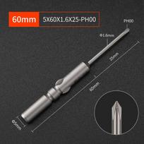 1Pcs No Slipping High Hardness Electric Bit Length 60mm Screwdriver Bit Multiple Sizes S2 Material Electric Screwdriver Bit