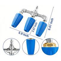 Triple Action Turbo Nozzle for Pressure Washer 360 Degree Rotation 4000 PSI 14mm Quick Connect 2.0 Orifice Size China Mainland