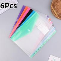 ZYAS]6/12 Packs A4 Binder Pocket Organizer Folders, Expandable Folders Plastic Envelopes Binder Folders , For School Office Home