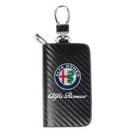 Carbon Filber Car Key Case Keys Full Cover Protection Shell Bag For Alfa Romeo giulietta 159 mito giulia stelvio 147 Accessories