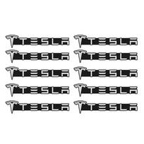 10Pcs Aluminum Car Audio Emblem Sticker Speaker Decoration For Tesla SpaceX Model 3 Highland 2023 Model S Model X Model Y