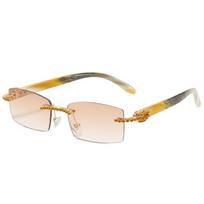 Retro Gradient Punk Sunglasses UV400 Rectangle Sun Glasses Frameless Eyewear for Women & Men