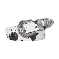 PU Leather Western Style Belt Spicy Girl Women Waistband All-match Printed Belts  Decorative Jeans
