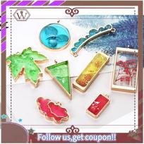(New)-Metal Geometric Hollow Frame Frame Mold UV Epoxy Resin Mold For DIY Jewelry Making Result Round Pendant