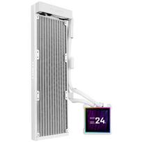 LIANLI HydroShift II LCD-S 360 Fanless Water Cooling System, White, 360mm Radiator, Side Mount Design, 3.4-inch IPS LCD Display, Magnetic Hot-Swap