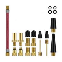 Bike Tire Inflator Needle and Air Hose Adapter Kit for Bicycle Repair Pump Connectors Basketball Football Ball Valves 21pcs