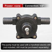 120W-650W Drill Powered Water Pump Portable Self Priming Water Transfer Oil Diesel Fuel Garden Pump 10-40L/min 1-2inch