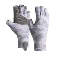 Men's Non-slip Elastic Half-Finger Fishing Gloves - Sun Protection & Breathable Ice Silk