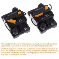 DC12V-48V Waterproof 30A-300A Circuit Breaker, Manual Reset Fuse Holder For Car Boat Marine RV Solar System 30A