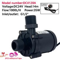 DC24V 1000L/H Portable Silent Brushless Motor Submersible Circulating Booster Pump Can Be Equipped with EU Adapter Garden DC24V-35W