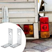 2x Trailer Light Brackets L Shape Parts Pre Drilled Hole Fit Most Trailer