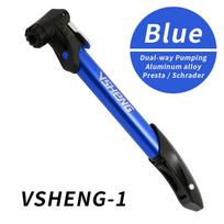 Bicycle Pump Tire Air Inflator For Bike Air Pump with Gauge 300PSI High Pressure MTB Mountain Road Bike Pump Cycling Accessories VSHENG 1  blue