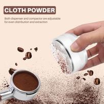 T02C!53Mm Espresso Tamper & Coffee Distributor And 54Mm Dosing Funnel Set - Fits 54Mm Portafilter, Adjustable Depth