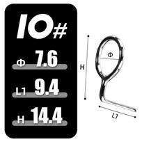 Stainless Steel Single Leg Raft Rod Micro Lead Guide Ring for DIY Fishing Rods