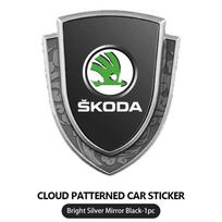 3D Metal Car Body Sticker Emblem Badge Rear Tail Trunk Decal Auto Accessories For Skoda Rapid Octavia Derivative Enyaq-iV