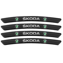 4Pcs Car Decoration 3D Wheel Tire Rims Sticker For Skoda Kamiq Karoq Yeti Derivati Enyaq A5 A7 Octavia Kodiaq Fabia Superb Rapid