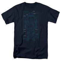 Robocop - Schematic -  Unisex Short Sleeve Children's T-shirt - Blue 160