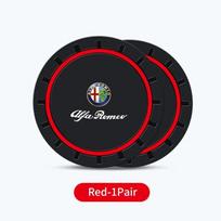 2pcs Car Cup Pad Silicone Water Coaster Drink Cup Non-slip Mat For Alfa Romeo Giulia 147 Mito 156 159 166 GT Stelvio Brera