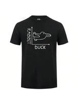 Duck Rabbit Fun Math Print Wounisex T Shirt Funny Meme Tshirt Graphic Print Crew Neck T-Shirt Casual Short Sleeve S