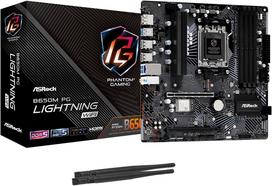 ASRock B650M PG Motherboard, Lightning, WiFi, AMD Ryzen 7000 Series CPU Compatible (Socket AM5), Bluetooth, B650 Micro ATX Motherboard [Used]