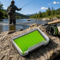 2PCS Clear Lid Fly Storage Case Super Slim Fly Box Portable Fly Fishing Box  for Flies Hooks Storage S-135*95mm