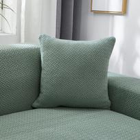 Žakardinis megztas ruoželinis pagalvės užvalkalas Minkštas tvirtas dekoratyvinis kvadratinis pagalvės užvalkalas miegamojo sofai namams 45x45 cm jaukus pagalvės užvalkalas 1 PC