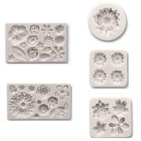 Flower Buttons Mould Silicone Mold Fondant Cake Decorating Tool Gumpaste Sugarcraft Chocolate Forms Bakeware white