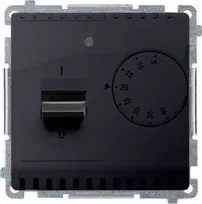 Kontakt-Simon Simon Basic temperatūros reguliatorius su vidiniu jutikliu, matinis grafitas BMRT10W.02/28