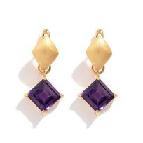 Gorgeous Drop Style Design Natural Africa Amethyst Earring Women Luxury fine jewelry 925 Sterling Silver Gift M