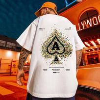 Men Poker A Playing Card Fashion T-shirts T-Shirt Summer Top M