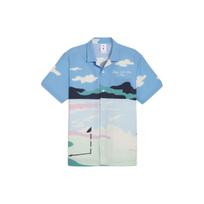 Puma X The Palm Tree Crew Ptc Colorful Print Pullover Short Sleeve Shirt Men Shirts Imperial-Blue 623961-01 XS