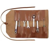 Multi-Purpose Roll Organizer Leather Tool Roll-up Tool Bags Large-capacity Men Storage Pouch Organizer Tool Wrench Storage Roll