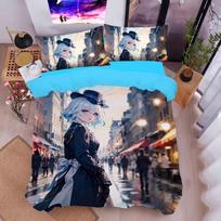 Anime character,Microfibre Bedding Sets,Children'sBirthday Gift  with Zip Room Decor Duvet Cover for Teenagers adult Duvet Cover 90x200cm