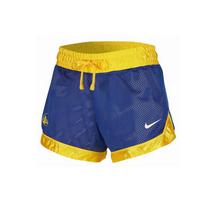 Nike laisvalaikio šortai moterims, laisvi, vidutinio juosmens, su raišteliu, Golden State Warriors, mėlyni AV0203-495 XS