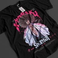 Bleach Anime Shirt Kyoraku Shunsui T-Shirt Ichigo Bankai Top Zaraki Unisex Tee 3XL