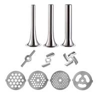 Versatile Stainless Steel Meat Grinder Stuffer Tubes Grinding Blade Attachment for Slow Juicer Homemade Sausages Ground