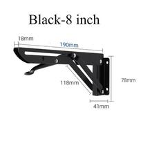 2pcs 8/10/12/14/16/18 Inch Folding Angle Bracket Triangle Shelf Heavy Support Adjustable Wall Mounted Bench 2 PC