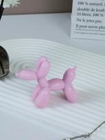 Resin Balloon Dog Sculpture Home Decor Table Decoration and Accessories Office Nordic Animal Decorative Sculptures and Figurines rožinė