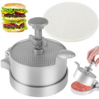 Burger Press with 100 Patty Paper Adjustable Thickness Hamburger Press Patty Maker Non-Stick Hamburger Patty Maker Mold