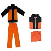 Anime Shippuuden Cosplay Uzumaki Kostuum Volwassen Kinderen Jas Broek Pruik Halloween Prestaties Kleding C47M80 Kids 110CM oranžinė