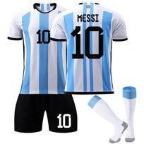 22/23 Argentinos namų marškinėliai Vaikų futbolo treniruočių kostiumų rinkinys 16 dangaus mėlyna spalva