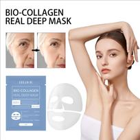 Bio Collagen Real Deep Mask Shrink Pores Deep Hydrating Overnight Face Mask Moisturizing Refreshing Brightening Face Skin Care 4pcs