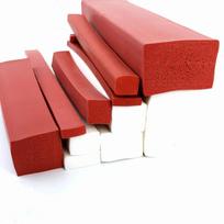 Custom Silicone Foam Flat Strip,1m - Fire-Resistant,UV-Resistant Weatherstrip,Heat-Resistant Seal for Doors & Windows,Automotive 10 x 2mm raudona