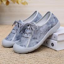 ****** and Autumn Old ******* Cloth Shoes Fashion Casual S**t-soled Mom Shoes Versatile, Breathable and Comfortable One-pedal Middle-aged and Elde 35 pilka spalva