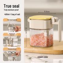 Airtight Glass Spice Jar Set - Moisture-Proof Storage for Salt, Sugar, and Seasonings Glass