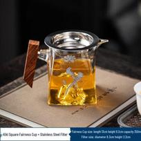 Shangqi Magpie Mountain Square Glass Tea Pitcher