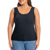 Women Vest Solid Color Slim Fit Knitted Casual Bottom Vest with Padded O-neck Sleeveless Tops Daily Wear XXXL