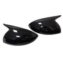 For Dacia Sandero    2024 Car Rearview Side Mirror Cover Wing Cap Exterior Door Housing Shell Trim ABS Carbon /Black Gloss Black