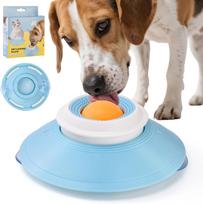 Lick Ball Dog, Lick Toy Dog for Liquid Food, Lick Sphere for Pets with Roll Ball, Dog Lick Ball for Liquid Food, Slow Feeder Lick Bowl for Dogs mėlyna